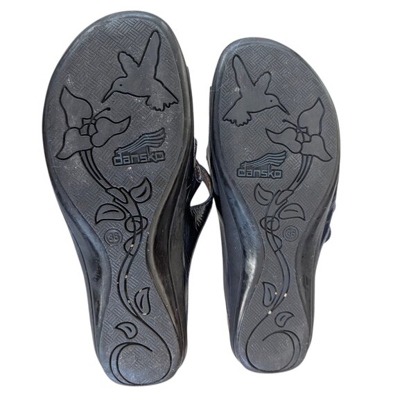 Dansko Deep Blue Patent Sandals - Size 36 - Picture 8 of 14